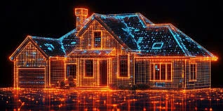 Neon Noir Visual Design - Neon Grid Overlay